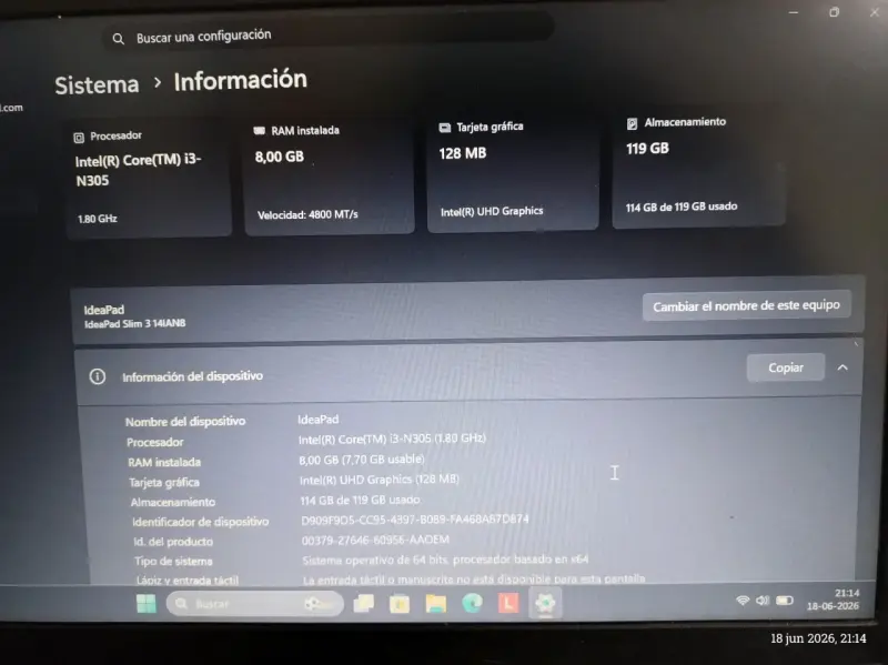 Notebook Lenovo Core i3 - 2