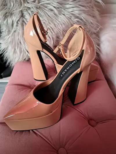 Tacones Cmoran nude con plataforma talla 38 - miniatura 1