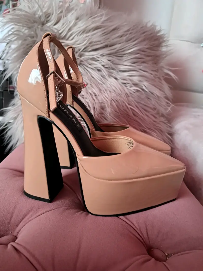 Tacones Cmoran nude con plataforma talla 38 - 2
