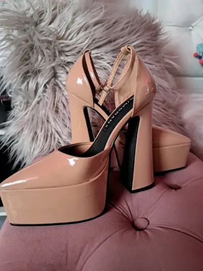 Tacones Cmoran nude con plataforma talla 38 - miniatura 4