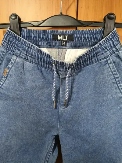Pantalon niño jogger de mezclilla azul - miniatura 3