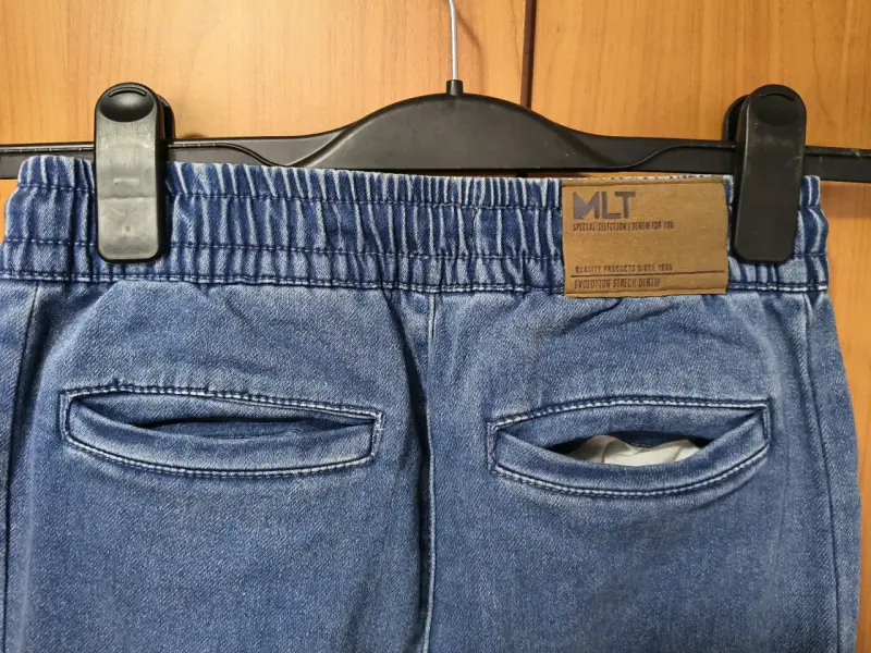 Pantalon niño jogger de mezclilla azul - 4