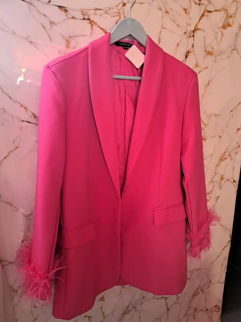 Blazer Italiano talla M fucsia Nuevo - 4