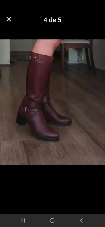 Botas burdeo pollini - miniatura 3