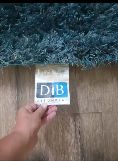 Alfombra shaggy turquesa - miniatura 2