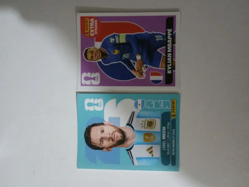 Laminas de Messi y Kilian