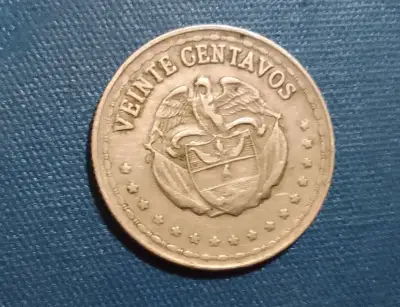 Moneda de Colombia 20 centavos  1959 - miniatura 2
