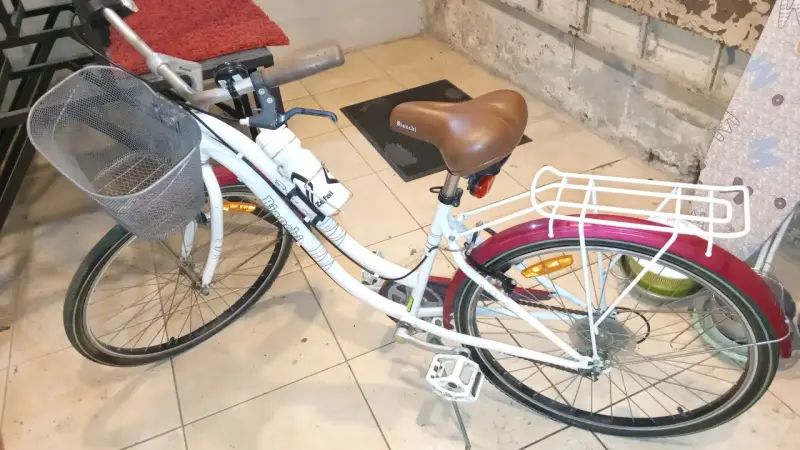 Cleta bianchi mujer con canasto sin uso - 3