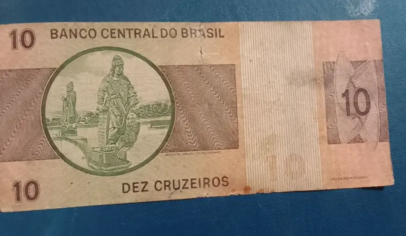 Billete de Brasil 10 cruzeiros 1974 - 2