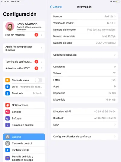 iPad 8.ª Generación Space Gray + Apple Pencil (1.ª - miniatura 5