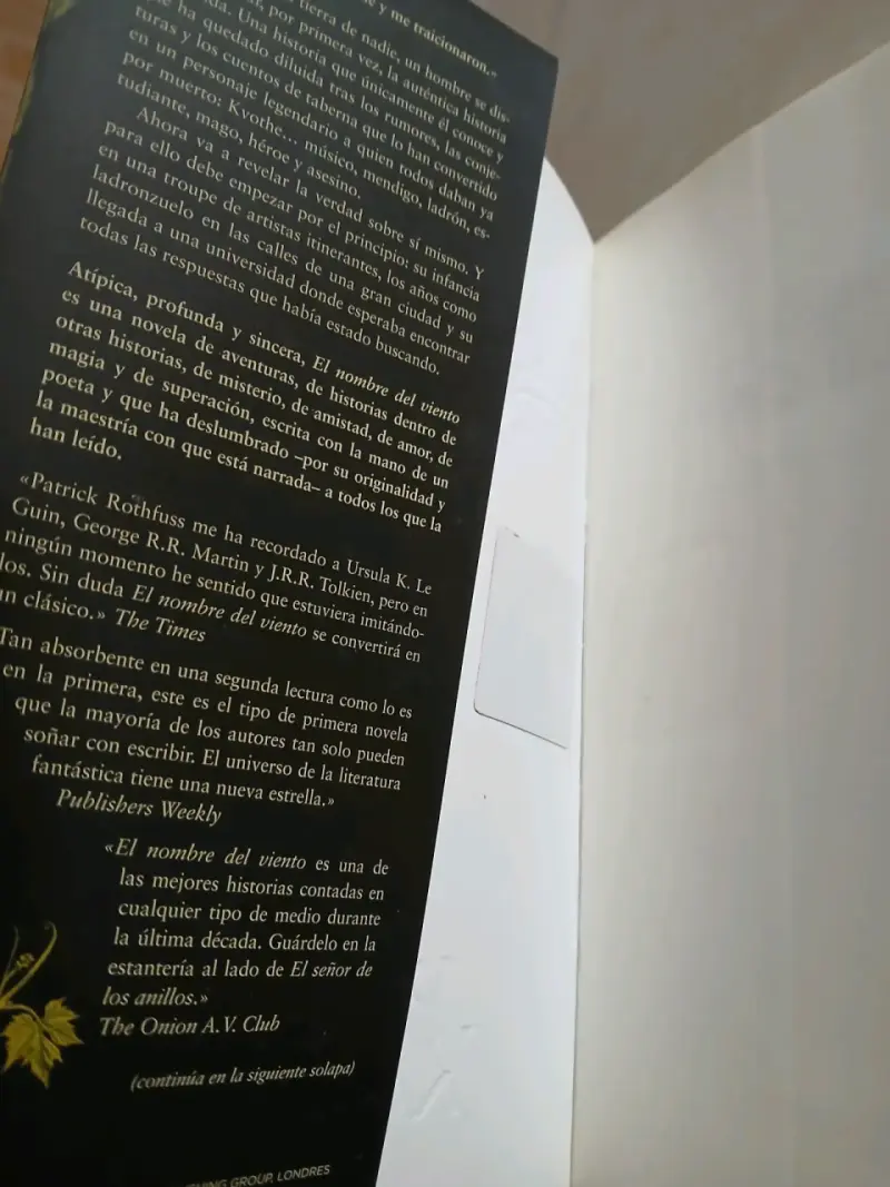 Libro el nombre del viento - 4