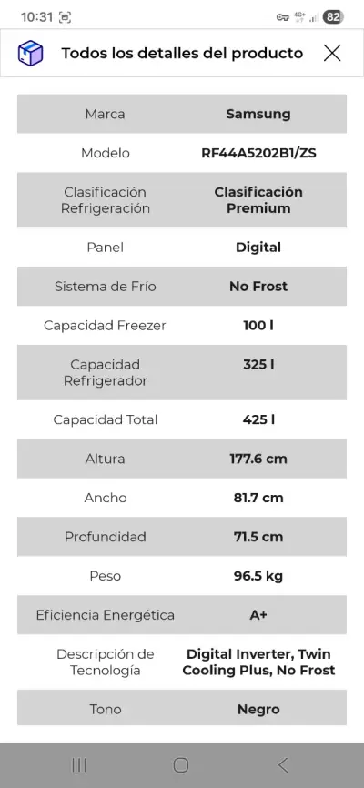Refigerador samsung no frost 425lt - miniatura 4