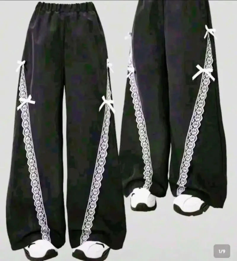 Pantalones negros con encaje niña