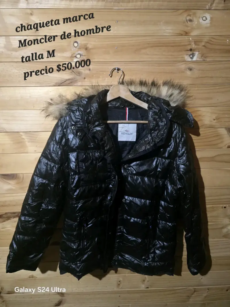 Chaqueta negra Moncler hombre
