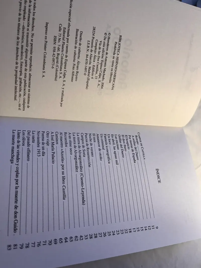 Libro 'Campos de Castilla' de Antonio Machado - 3