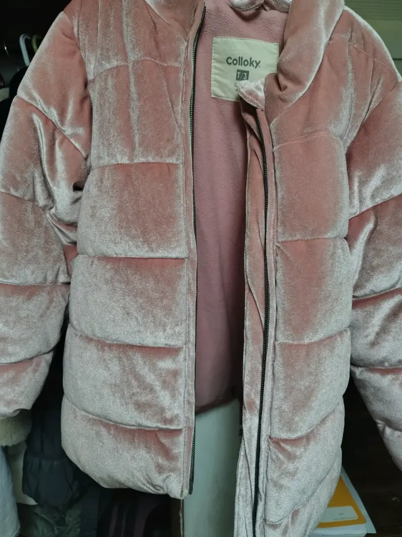 Chaqueta acolchada rosa para niña talla 3 - 1