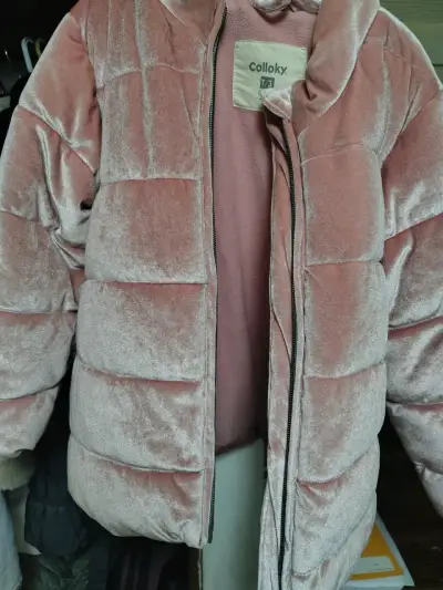 Chaqueta acolchada rosa para niña talla 3 - miniatura 1