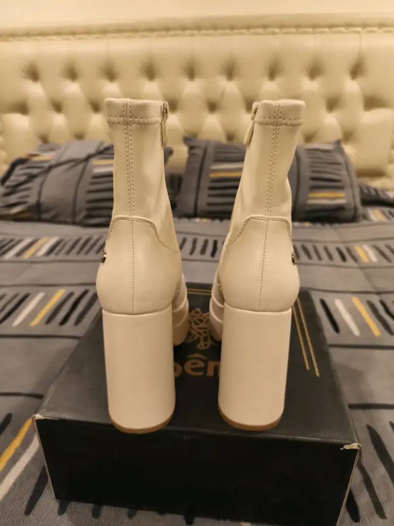 Botines de plataforma beige - 3