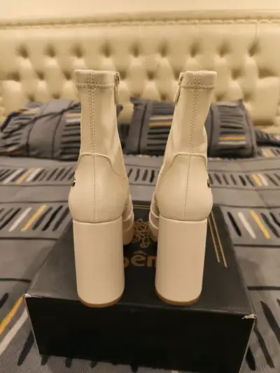 Botines de plataforma beige - miniatura 3