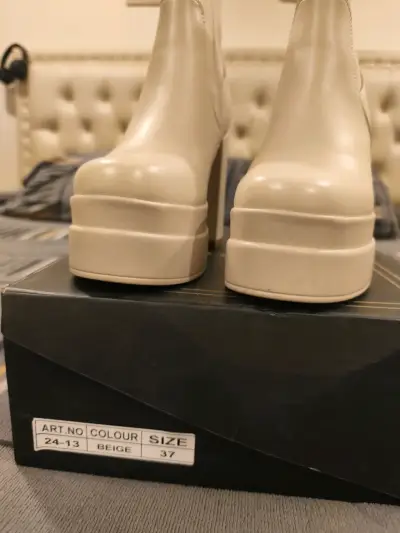 Botines de plataforma beige - miniatura 6