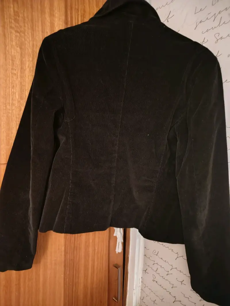 Blazer negro tipo cotelé - 2