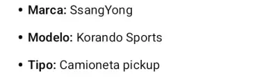 Culata de motor usada camioneta pickup ssang Yong - miniatura 6