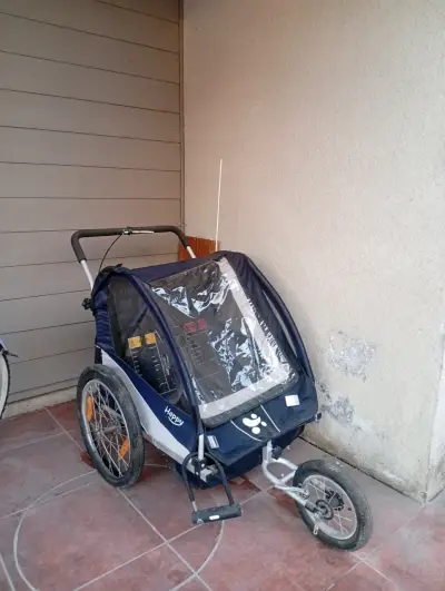 Remolque para bicicleta azul - miniatura 1