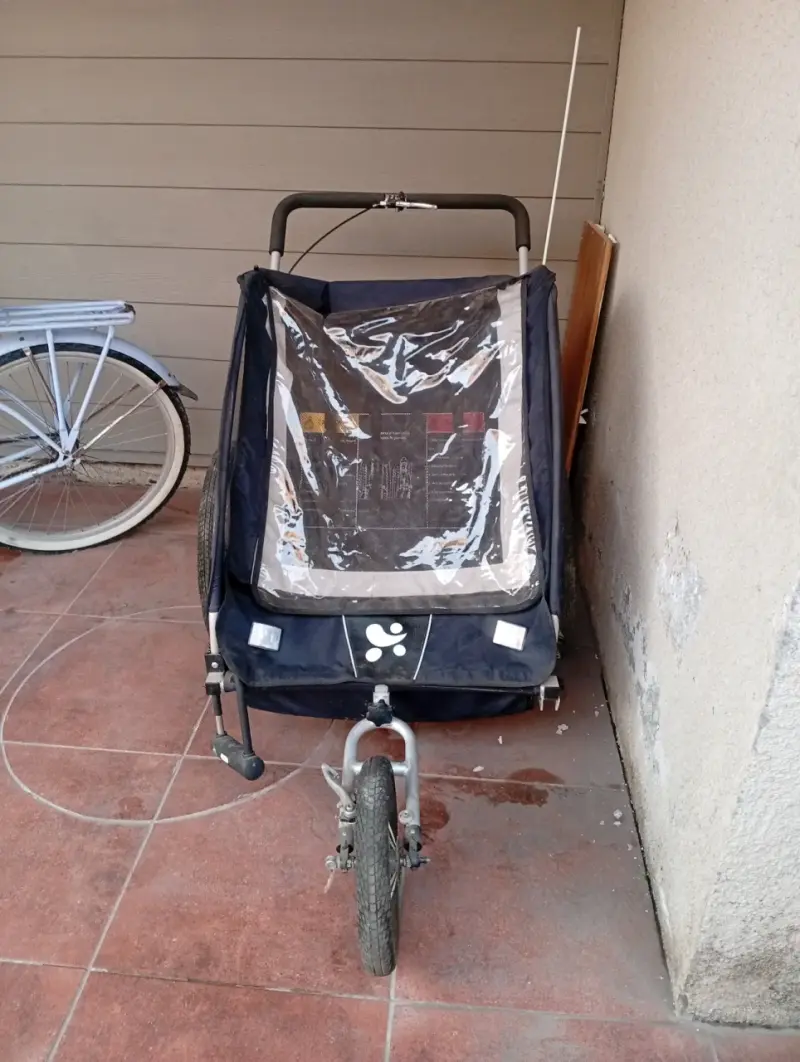 Remolque para bicicleta azul - 2