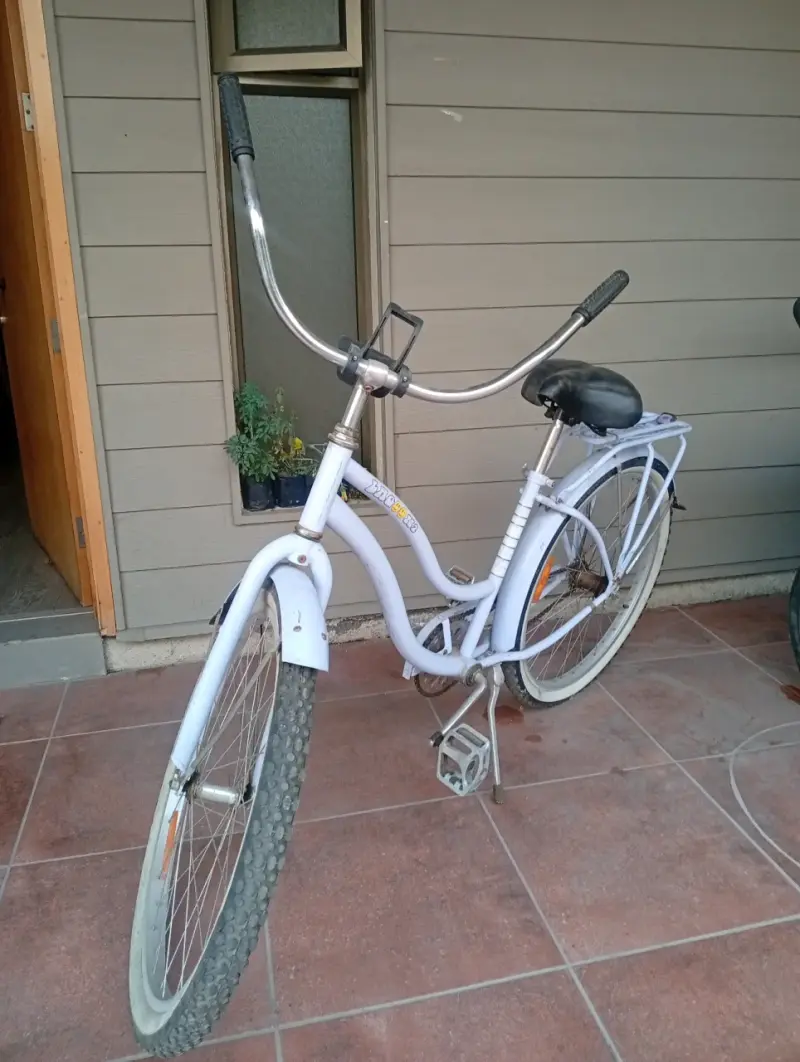 Bicicleta urbana blanca