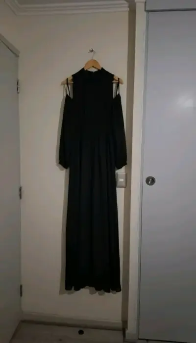 Vestido de maternidad para sesión de fotos – Negro - miniatura 1