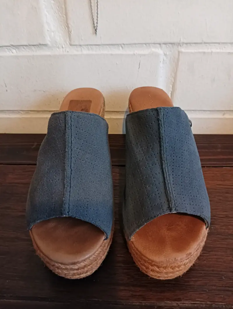 Sandalias con plataforma azul - 2