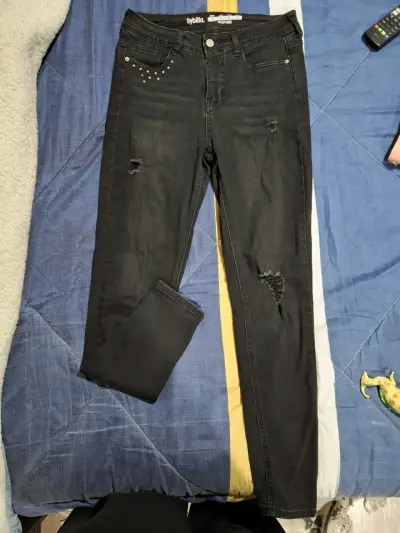Jeans negros desgastados - miniatura 1