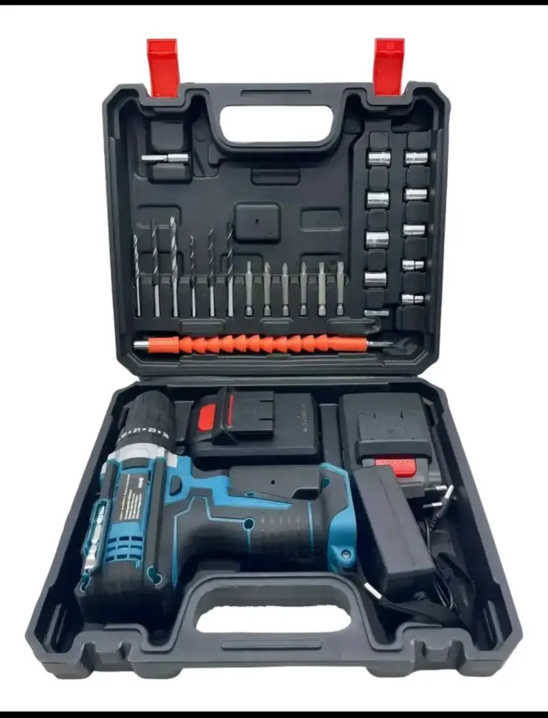 Set taladro eléctrico con accesorios - 1