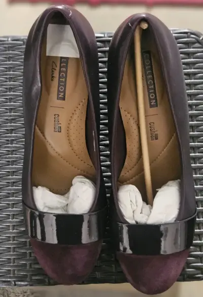 Zapatos de tacón morados Clarks - miniatura 4