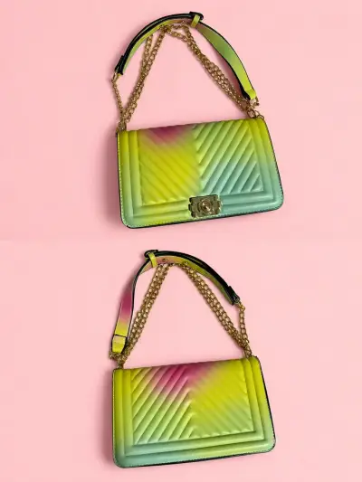 Cartera multicolor con cadena - miniatura 1