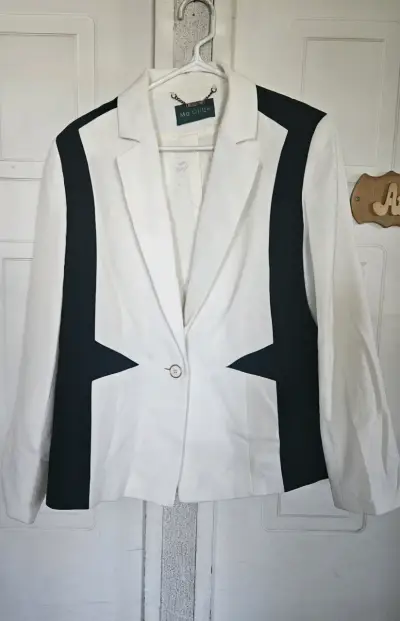 Blazer blanco y negro elegante Magriffe - miniatura 1