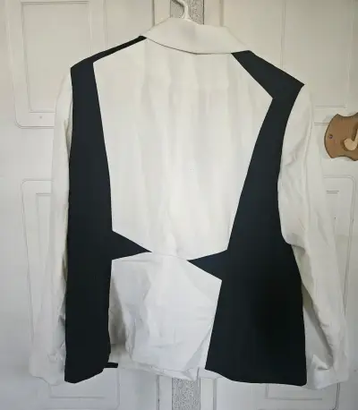 Blazer blanco y negro elegante Magriffe - miniatura 4