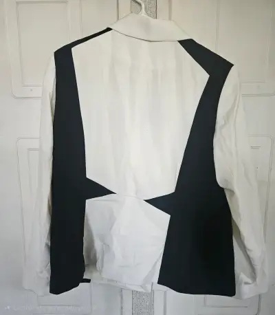 Blazer blanco y negro elegante Magriffe - miniatura 5
