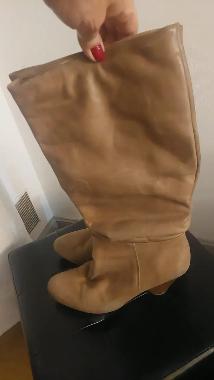 Botas altas de cuero marrón - 2