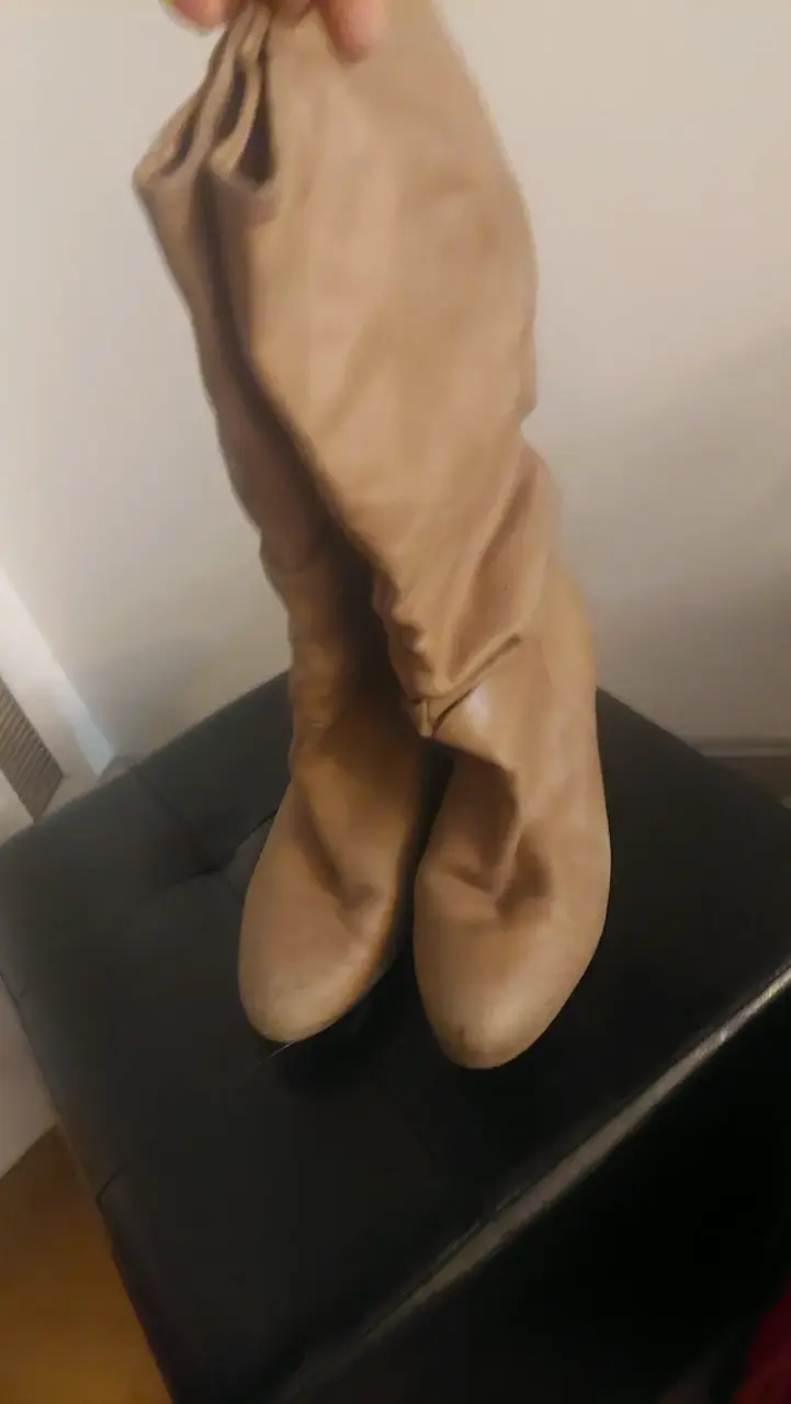 Botas altas de cuero marrón - 3