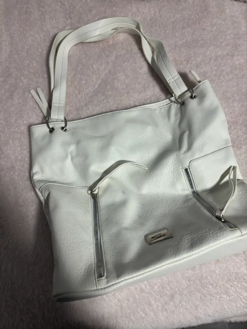 Bolso grande blanco marca SEI - 1