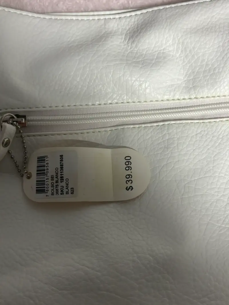 Bolso grande blanco marca SEI - 3