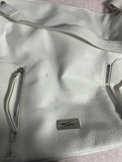 Bolso grande blanco marca SEI - miniatura 5