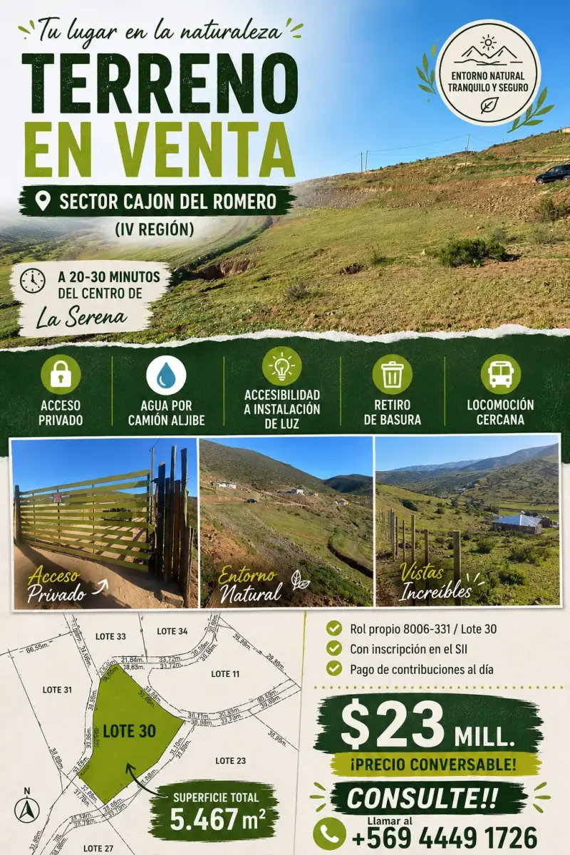 Terreno 5.467 m2 (IV Región)