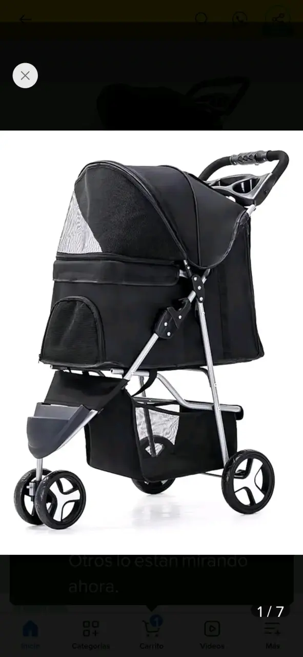 Coche para mascotas negro - 1