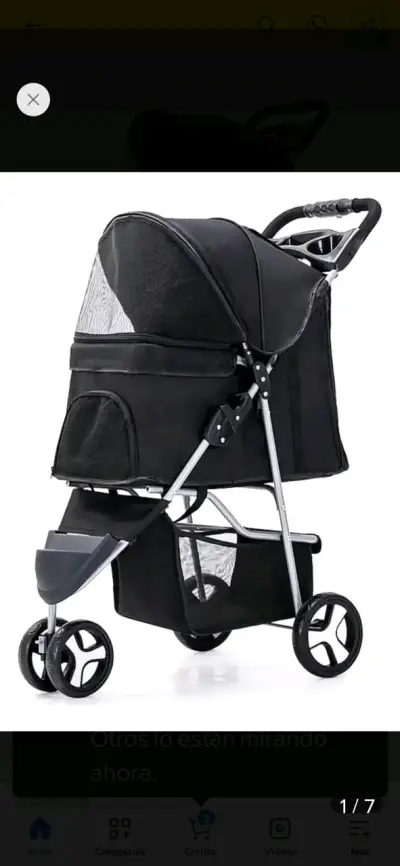 Coche para mascotas negro - miniatura 1
