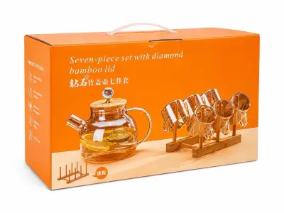Juego de té 7 piezas vidrio - miniatura 1
