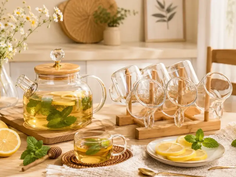 Juego de té 7 piezas vidrio - 2