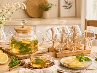 Juego de té 7 piezas vidrio - miniatura 2