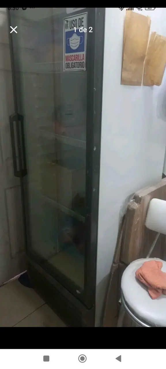 Vitrina frigorífica de vidrio